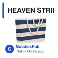 HEAVEN STRIPE Sac de plage en coton 220 gr/m² - Miniature 1