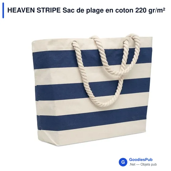 HEAVEN STRIPE Sac de plage en coton 220 gr/m² - Image 1