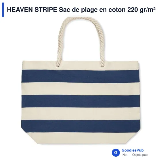 HEAVEN STRIPE Sac de plage en coton 220 gr/m² - Image 2