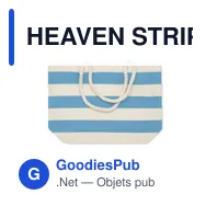 HEAVEN STRIPE Sac de plage en coton 220 gr/m² - Miniature 11