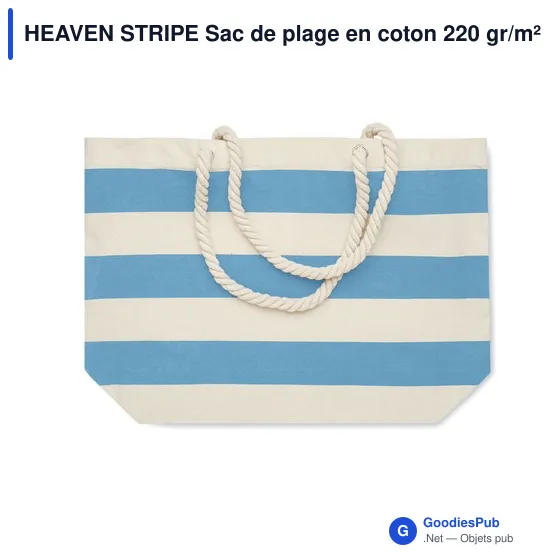 HEAVEN STRIPE Sac de plage en coton 220 gr/m² - Image 11