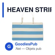 HEAVEN STRIPE Sac de plage en coton 220 gr/m² - Miniature 12