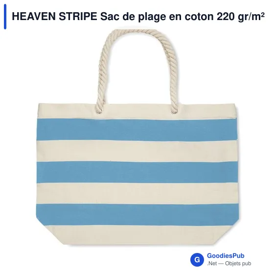 HEAVEN STRIPE Sac de plage en coton 220 gr/m² - Image 12