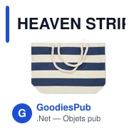 HEAVEN STRIPE Sac de plage en coton 220 gr/m² - Miniature 3