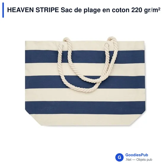HEAVEN STRIPE Sac de plage en coton 220 gr/m² - Image 3