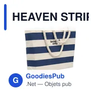 HEAVEN STRIPE Sac de plage en coton 220 gr/m² - Miniature 4