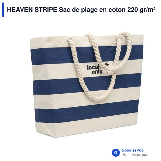 HEAVEN STRIPE Sac de plage en coton 220 gr/m² - Image 4