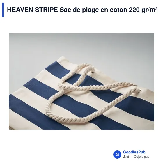 HEAVEN STRIPE Sac de plage en coton 220 gr/m² - Image 5