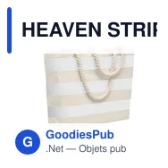 HEAVEN STRIPE Sac de plage en coton 220 gr/m² - Miniature 6