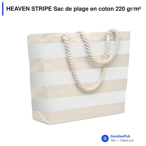 HEAVEN STRIPE Sac de plage en coton 220 gr/m² - Image 6