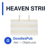 HEAVEN STRIPE Sac de plage en coton 220 gr/m² - Miniature 7