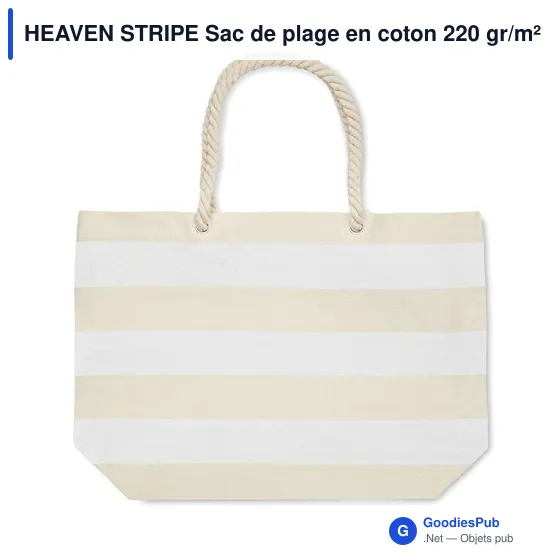 HEAVEN STRIPE Sac de plage en coton 220 gr/m² - Image 7