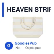 HEAVEN STRIPE Sac de plage en coton 220 gr/m² - Miniature 8