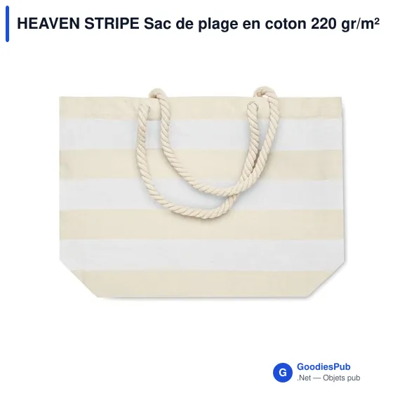HEAVEN STRIPE Sac de plage en coton 220 gr/m² - Image 8