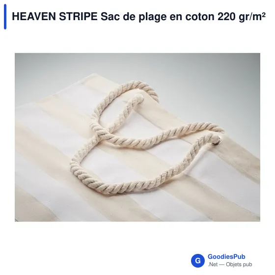 HEAVEN STRIPE Sac de plage en coton 220 gr/m² - Image 9