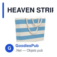 HEAVEN STRIPE Sac de plage en coton 220 gr/m² - Miniature 10