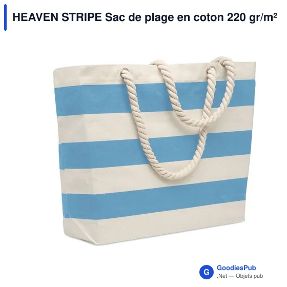 HEAVEN STRIPE Sac de plage en coton 220 gr/m² - Image 10
