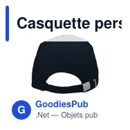 Casquette personnalisable HeavyCap avec logo - 100% coton - Miniature 3