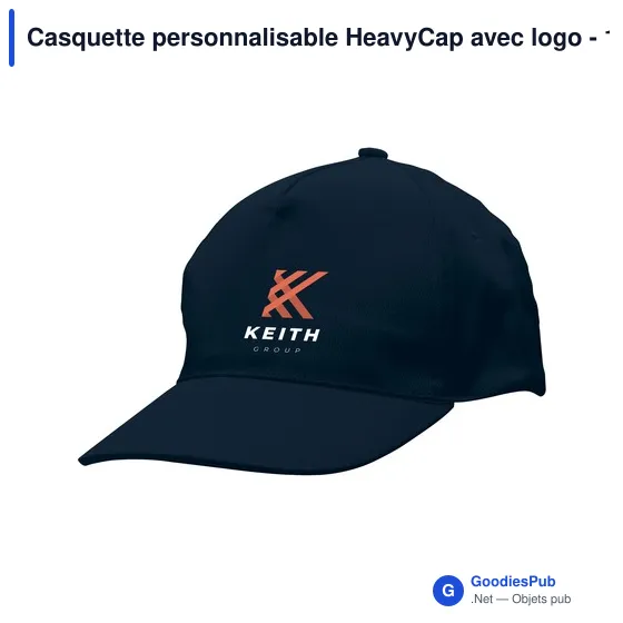 Casquette personnalisable HeavyCap avec logo - 100% coton - Image 6