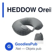 HEDDOW Oreiller de voyage gonflable - Miniature 1