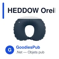 HEDDOW Oreiller de voyage gonflable - Miniature 9