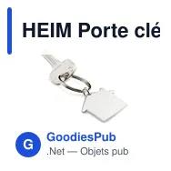 HEIM Porte clés métal maison - Miniature 1