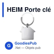 HEIM Porte clés métal maison - Miniature 2