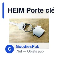HEIM Porte clés métal maison - Miniature 4