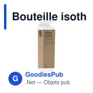 Bouteille isotherme personnalisable en acier inoxydable recyclé - Helios RCSavec logo - Miniature 7
