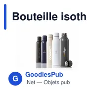 Bouteille isotherme personnalisable en acier inoxydable recyclé - Helios RCSavec logo - Miniature 8