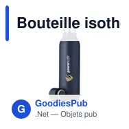 Bouteille isotherme personnalisable en acier inoxydable recyclé - Helios RCSavec logo - Miniature 10