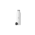 Variante blanc - Bouteille isotherme personnalisable en acier inoxydable recyclé - Helios RCSavec logo