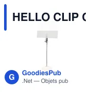 HELLO CLIP Clip mémos en bois de pin - Miniature 1