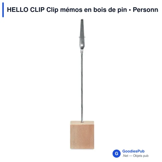 HELLO CLIP Clip mémos en bois de pin - Image 3