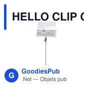 HELLO CLIP Clip mémos en bois de pin - Miniature 4