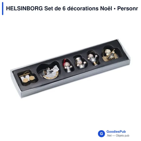 HELSINBORG Set de 6 décorations Noël. - Image 1