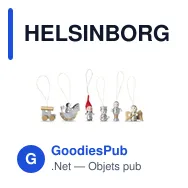 HELSINBORG Set de 6 décorations Noël. - Miniature 2