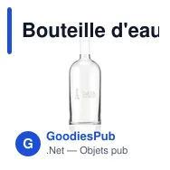 Bouteille d'eau en verre personnalisable Helsinki 1L avec logo - Miniature 2