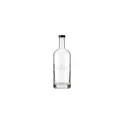 Variante noir - Bouteille d'eau personnalisable en verre avec logo - Helsinki 1L