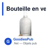 Bouteille en verre personnalisable avec bouchon en bois - Helsinkiavec logo - Miniature 2