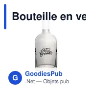 Bouteille en verre personnalisable avec bouchon en bois - Helsinkiavec logo - Miniature 3