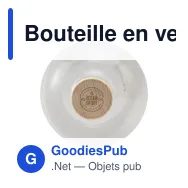 Bouteille en verre personnalisable avec bouchon en bois - Helsinkiavec logo - Miniature 4