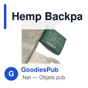 Sac à dos personnalisable en chanvre avec logo - Hemp Backpack - Miniature 1