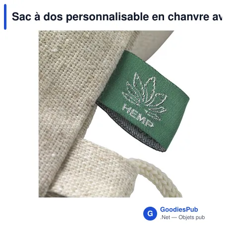 Sac à dos personnalisable en chanvre avec logo - Hemp Backpack