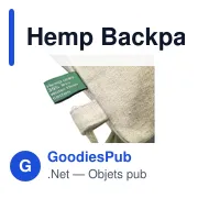 Sac à dos personnalisable en chanvre avec logo - Hemp Backpack - Miniature 2