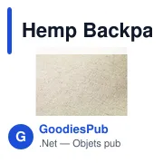 Sac à dos personnalisable en chanvre avec logo - Hemp Backpack - Miniature 3