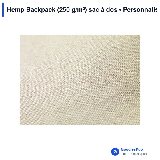 Sac à dos personnalisable en chanvre avec logo - Hemp Backpack - Image 3