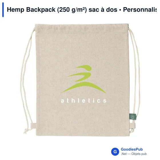 Sac à dos personnalisable en chanvre avec logo - Hemp Backpack - Image 7