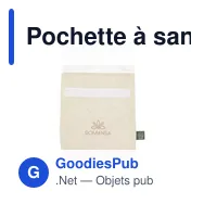 Pochette à sandwich personnalisable en chanvre avec logo - Miniature 1