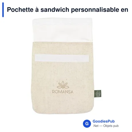 Pochette à sandwich personnalisable en chanvre avec logo